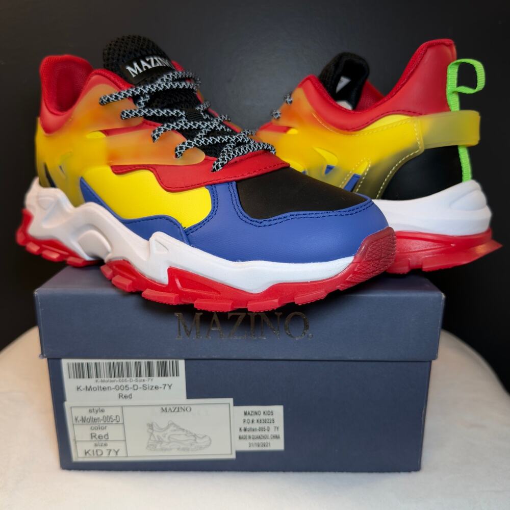 Mazino Molten Multi-Color Sneaker | K-Molten-005-D | Youth 7Y - Picture 1 of 11